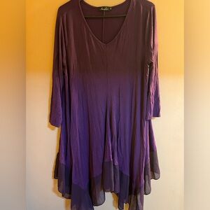 Plus size long sleeve tunic